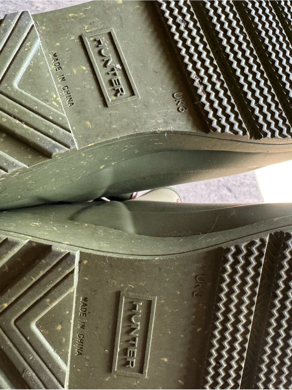 Hunter Olive Green Waterproof Rain Boots with Logo Patch - Picture 6 of 6